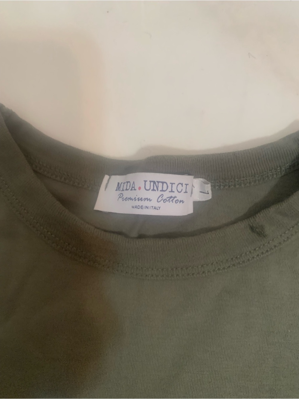 Mida Undici Olive Green Premium Cotton Men's T-Shirt